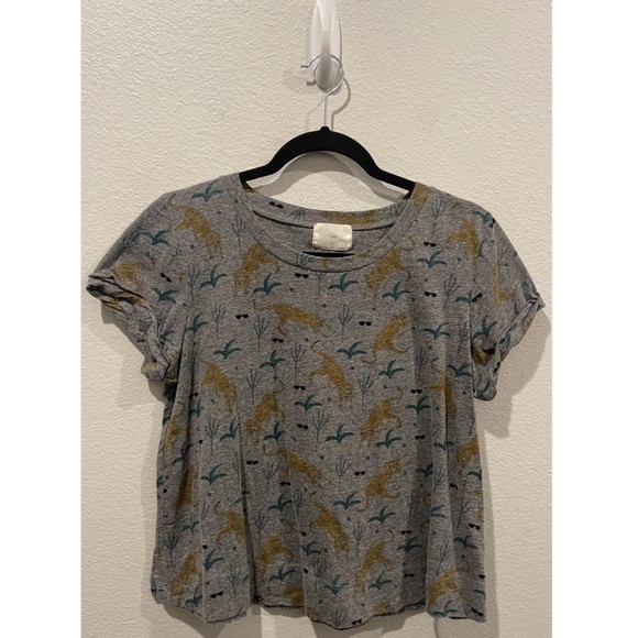 T.LA Tiger Exploration Cheetah Cuffed Short Sleeve Tee - Picture 1 of 3